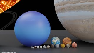 Solar System Size In Perspective  3d Animation comparison [upl. by Odranoel]