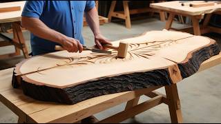 70yearold Mans Skill Turning Useless Tree Stumps Into Valuable Coffee Tables [upl. by Nirraj]