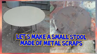 Lets make small stool from metal ScrapsFabrication amp Welding diy metal work ASMR viral live [upl. by Ayrad391]