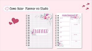 Como fazer PLANNER NO SILHOUETTE STUDIO  planner semanal [upl. by Yhprum]