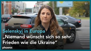 Schaltgespräch mit Alica Jung zum Besuch von Wolodymyr Selenskyj Präsident Ukraine in Europa [upl. by Ydoow]