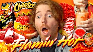 Tasting Every Flaming Hot Cheeto Product Ever [upl. by Nuyh]