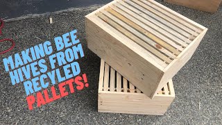 2 How do you make 10 frame bee hives from RECYCLED PALLETS [upl. by Garlen]