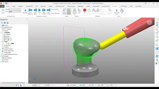 Autodesk PowerMill  5 axis  Point Projection Finishing  Towards Point [upl. by Spencer]