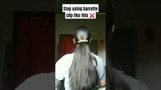 try this barrette clip hairstyles hackshortvideohairstyleshack [upl. by Vyky]