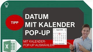 Datum auswählen mit Kalender PopUp in Excel I Excelpedia [upl. by Rebmat]