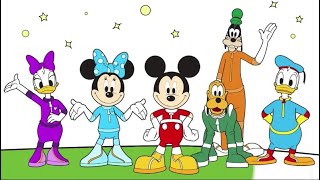 Topolino e Minnie da colorare  Mickey and Minnie Mouse Coloring Page [upl. by Belicia]