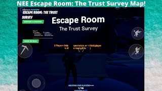 NEW Escape Room The Trust Survey Map 2 Players Escape Room Fortnite Code Fortnite Creative [upl. by Griff]