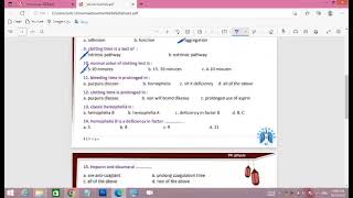 questions pract 3 physio 📑 hemostatic function test [upl. by Haliled]