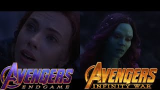 Avengers Endgame Black Widow Death  Gamora’s Death Comparison HD [upl. by Wren]