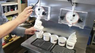 Stoelting U421 4302507JA soft serve ice cream machine product test wwwslicesconcessioncom [upl. by Laraine]