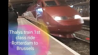 Thalys train First class premium Rotterdam to Brussels thalys train NS railway trains [upl. by Ecilahs]