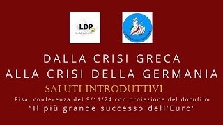 DALLA CRISI GRECA ALLA CRISI DELLA GERMANIA INTRODUZIONE [upl. by Wivinia589]