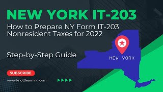 Now to file New York Form IT203 for a Nonresident [upl. by Pearson]