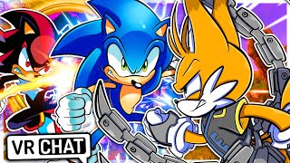 Sonic amp Shadow Meet Tails Nine VR Chat [upl. by Rtoip]