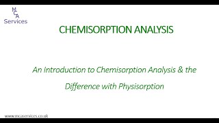 Introduction to Chemisorption Analysis Theory [upl. by Helfand589]