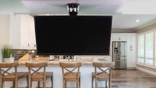 MOUNTEFD55 Electric flip down ceiling tv mount by VIVO [upl. by Flanna]