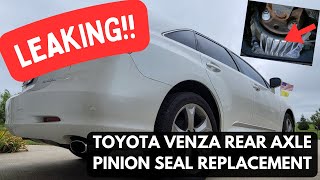 Toyota Venza AWD Rear Differential Pinion Seal Leaking [upl. by Noivax]