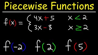 Evaluating Piecewise Functions  PreCalculus [upl. by Fleischer]