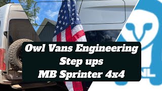 Owl Vans Engineering new Side Steps Modified 2019 Mercedes Sprinter 4x4 Adventure Van [upl. by Almeda]