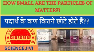 Particles Size experiment Potassium permanganate Dilution 9th class CBSE ScienceJivi [upl. by Ardnod]