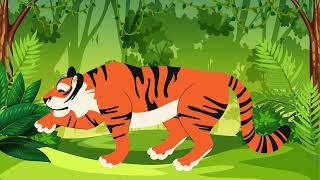 Música infantil em Português Vídeos Educativos para CRIANÇAS  TIGRE DA SELVA [upl. by Adelaja]