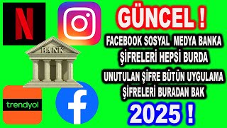 Sosyal Medya facebook Instagram neftlix Banka şifresini unutanlar nasıl Bulur  Güncel 2025 [upl. by Rengia]