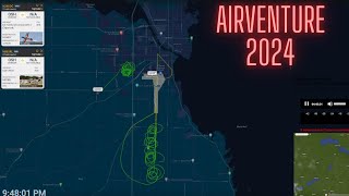 Oshkosh AirVenture 2024 July 28  Sunday Departures RADAR  ATC LIVE COVERAGE [upl. by Neelia]