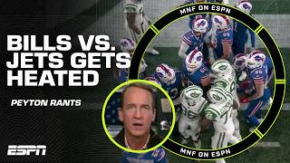 Bills vs Jets GETTING CHIPPY 😮 Bills penalty winds up in missed FG 👀 Peyton RANTS  ManningCast [upl. by Noseaj]