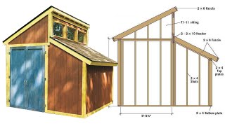 Clerestory Roof Shed Plans For 10x10 Storage Building [upl. by Anisirhc260]