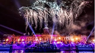 🔴 2024 IRELAND DUBLIN NEW YEAR FIREWORKS AND COUNTDOWN HAPPY NEW YEAR [upl. by Ellerd]