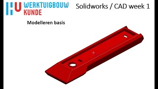 Solidworks college 1b  modelleren basis nietmachine [upl. by Peirce]