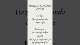 FRANSIZCA ÖĞREN fransızca fransizca fransızcaöğrenmek fransızcaöğreniyorum [upl. by Armin241]