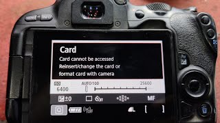 how to fixed Card cannot be accessed Reinsertchange the cardcamera servic center BDcanon dslr200D [upl. by Pavla]