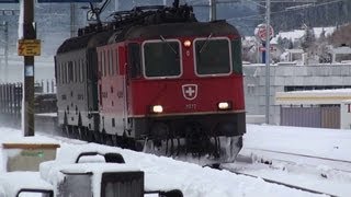 SBB Lok Re 1010 in Birrfeld mit Stahlgüterzug  Schweizerische Bundesbahn [upl. by Rhyner]