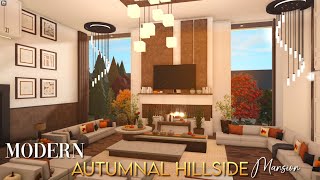 Bloxburg Modern Autumnal Hillside Mansion Interior 13M 🍂 [upl. by Emarej635]