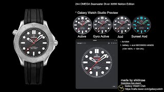 Galaxy watch face244OMEGA SEAMASTER DIVER300 NEKTON EDITION 갤럭시워치페이스추천 OMEGA 갤럭시워치6 [upl. by Ecaj178]