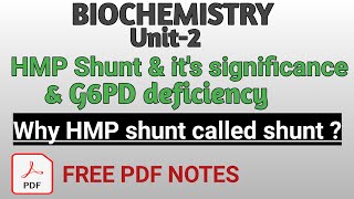 HMP Shunt  Hexose monophosphate shunt amp its significance  G6PH Deficiency  B pharmacy  2nd sem [upl. by Laohcin]