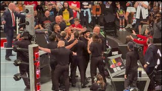 Gunther Confronts Bill Goldberg Live Crowd Pop  WWE Bad Blood 10524 [upl. by Aneahs]