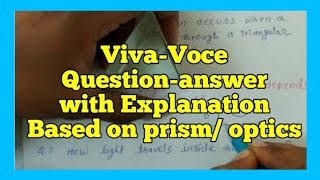 viva vice questionanswer for prism with explanation physics opticsclass 1211109 [upl. by Reisman364]