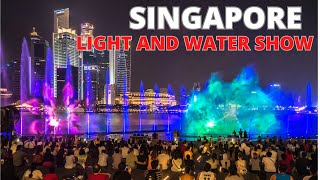 SINGAPORE  Spectra light and water show  Marina Bay Sands 4K [upl. by Ioved]