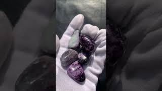 Kammererite Tumbled Stones Set of 5  Rare Purple Gemstones  Healing Crystals [upl. by Charisse669]