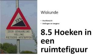 RMI Wiskunde 3TL 85 Hoeken in een ruimtefiguur Moderne Wiskunde 10e Editie [upl. by Anniken235]