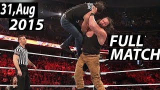 Dean Ambrose vs Stowman  Roman Reigns saves Ambrose 31 aug 2015 WWE RAW [upl. by Ennasirk954]