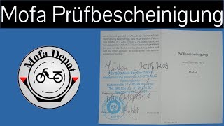 Mofa Prüfbescheinigung  Führerschein  1 Theorie [upl. by Llehsyar]