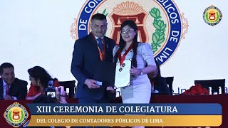 XIII CEREMONIA DE COLEGIATURA DEL CCPL [upl. by Kenwrick]