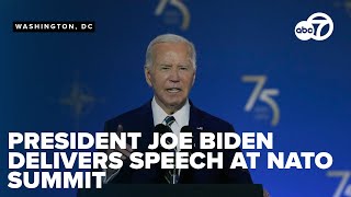 President Joe Biden delivers speech during 2024 NATO Summit in DC [upl. by Calvin]