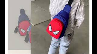 Mini Mochila Bolsa Costa Ombro Infantil Homem Aranha Unisex [upl. by Coral]