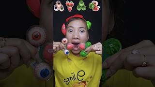 eye candy 👁 strawberry candy🍓  watermelon candy🍉 mixed candy 👁🍓🍉 funny shorts mukbang food [upl. by Nitza]