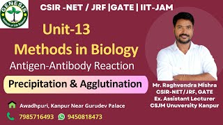 Precipitation Reactions  Agglutination Reactions  Methods in Biology  L2 [upl. by Annawat]